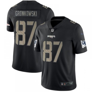Men's New England Patriots #87 Rob Gronkowski 2018 Black Impact Limited Stitched NFL Jersey Men's New England Patriots #87 Rob Gronkowski 2018 Black Impact Limited Stitched NFL Jersey