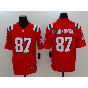 Men's New England Patriots #87 Rob Gronkowski Red Vapor Untouchable Limited Stitched NFL Jersey