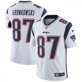 Men's New England Patriots #87 Rob Gronkowski White Vapor Untouchable Limited Stitched NFL Jersey