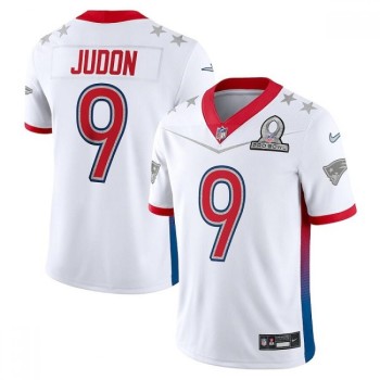 Men's New England Patriots #9 Matthew Judon 2022 White Pro Bowl Stitched Jersey Men's New England Patriots #9 Matthew Judon 2022 White Pro Bowl Stitched Jersey