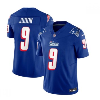 Men's New England Patriots #9 Matthew Judon Blue 2023 F.U.S.E. Throwback Limited Stitched Football Jersey Men's New England Patriots #9 Matthew Judon Blue 2023 F.U.S.E. Throwback Limited Stitched Football Jersey