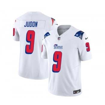 Men's New England Patriots #9 Matthew Judon White 2023 F.U.S.E. Throwback Limited Stitched Football Jersey