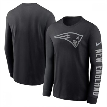 Men's New England Patriots Black Long Sleeve T-Shirt Men's New England Patriots Black Long Sleeve T-Shirt