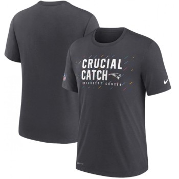 Men's New England Patriots Charcoal 2021 Crucial Catch Performance T-Shirt Men's New England Patriots Charcoal 2021 Crucial Catch Performance T-Shirt