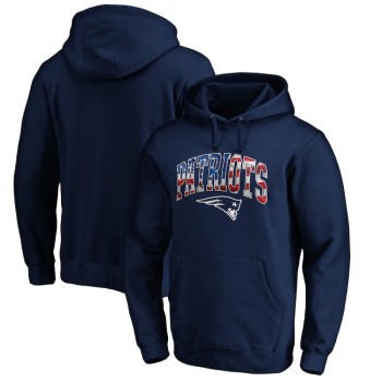 Men's New England Patriots Navy Banner Wave Pullover Hoodie Men's New England Patriots Navy Banner Wave Pullover Hoodie