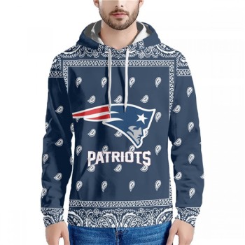 Men's New England Patriots Navy Pullover Hoodie
