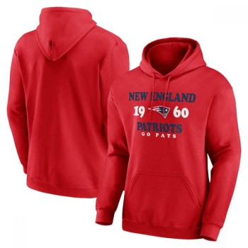 Men's New England Patriots Red Fierce Competitor Pullover Hoodie Men's New England Patriots Red Fierce Competitor Pullover Hoodie