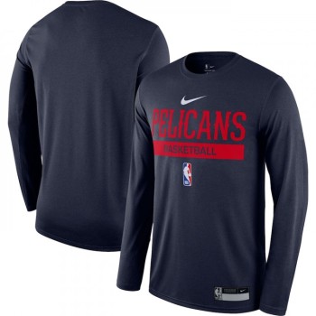 Men's New Orleans Pelicans Navy 2022/23 Legend On-Court Practice Performance Long Sleeve T-Shirt Men's New Orleans Pelicans Navy 2022/23 Legend On-Court Practice Performance Long Sleeve T-Shirt