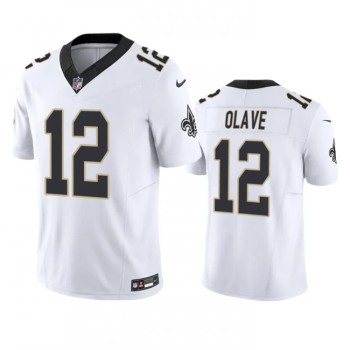 Men's New Orleans Saints #12 Chris Olave White 2023 F.U.S.E. Vapor Untouchable Limited Stitched Jersey
