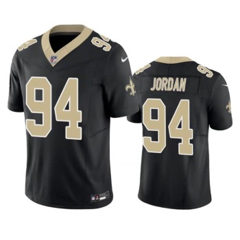 Men's New Orleans Saints #94 Cameron Jordan Black 2023 F.U.S.E. Vapor Untouchable Limited Stitched Jersey