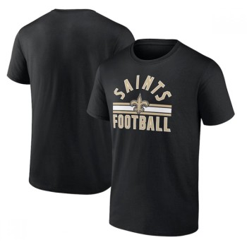 Men's New Orleans Saints Black Standard Arch Stripe T-Shirt Men's New Orleans Saints Black Standard Arch Stripe T-Shirt