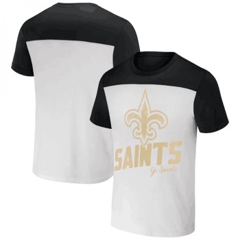 Men's New Orleans Saints Cream/Black x Darius Rucker Collection Colorblocked T-Shirt Men's New Orleans Saints Cream/Black x Darius Rucker Collection Colorblocked T-Shirt