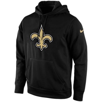 Men's New Orleans Saints Black KO Logo Essential Hoodie 2