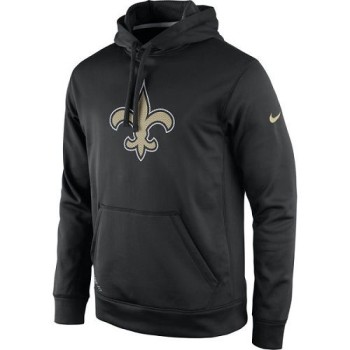 Men's New Orleans Saints Black Practice Performance Pullover Hoodie