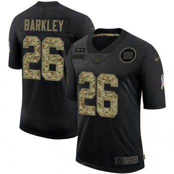 Men's New York Giants #26 Saquon Barkley 2020 Black Camo Salute To Service Limited Stitched Jersey Men's New York Giants #26 Saquon Barkley 2020 Black Camo Salute To Service Limited Stitched Jersey