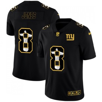 Men's New York Giants #8 Daniel Jones 2020 Black Jesus Faith Edition Limited Stitched Jersey Men's New York Giants #8 Daniel Jones 2020 Black Jesus Faith Edition Limited Stitched Jersey