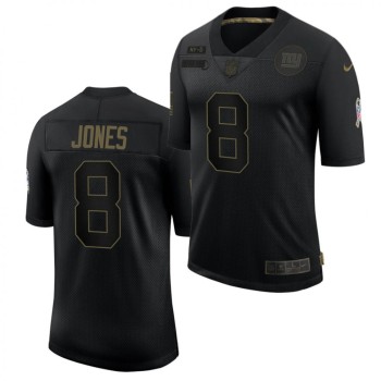 Men's New York Giants #8 Daniel Jones 2020 Black Salute To Service Limited Stitched Jersey Men's New York Giants #8 Daniel Jones 2020 Black Salute To Service Limited Stitched Jersey