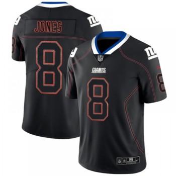 Men's New York Giants #8 Daniel Jones Black Lights Out Color Rush NFL Limited Stitched NFL Jersey Men's New York Giants #8 Daniel Jones Black Lights Out Color Rush NFL Limited Stitched NFL Jersey