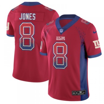 Men's New York Giants #8 Daniel Jones Red Drift Fashion Color Rush Limited Stitched NFL Jersey Men's New York Giants #8 Daniel Jones Red Drift Fashion Color Rush Limited Stitched NFL Jersey