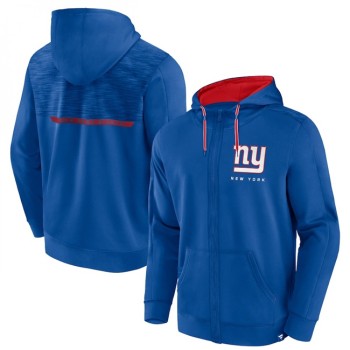 Men's New York Giants Blue Defender Evo Full-Zip Hoodie Men's New York Giants Blue Defender Evo Full-Zip Hoodie