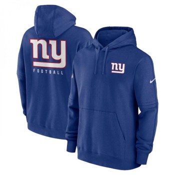 Men's New York Giants Blue Sideline Club Fleece Pullover Hoodie Men's New York Giants Blue Sideline Club Fleece Pullover Hoodie