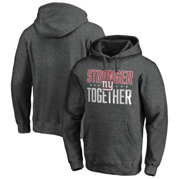 Men's New York Giants Heather Charcoal Stronger Together Pullover Hoodie Men's New York Giants Heather Charcoal Stronger Together Pullover Hoodie