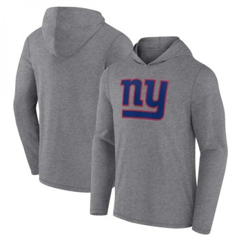 Men's New York Giants Heather Gray Primary Logo Long Sleeve Hoodie T-Shirt Men's New York Giants Heather Gray Primary Logo Long Sleeve Hoodie T-Shirt