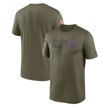 Men's New York Giants Olive 2022 Salute to Service Legend Team T-Shirt