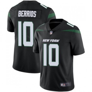 Men's New York Jets #10 Braxton Berrios Black Vapor Untouchable Limited Stitched Jersey Men's New York Jets #10 Braxton Berrios Black Vapor Untouchable Limited Stitched Jersey