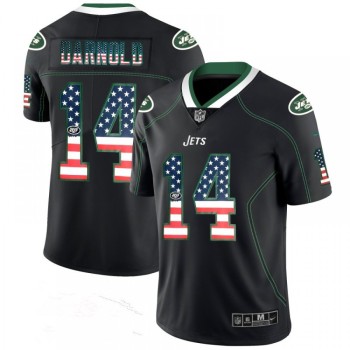 Men's New York Jets #14 Sam Darnold Black 2018 USA Flag Fashion NFL Limited Stitched Jersey Men's New York Jets #14 Sam Darnold Black 2018 USA Flag Fashion NFL Limited Stitched Jersey