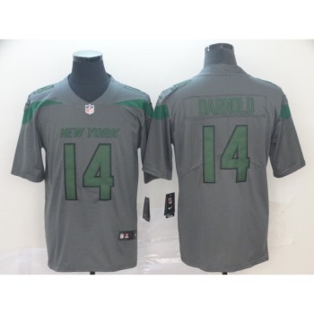 Men's New York Jets #14 Sam Darnold Gray Inverted Legend Stitched NFL Jersey Men's New York Jets #14 Sam Darnold Gray Inverted Legend Stitched NFL Jersey