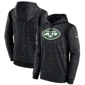 Men's New York Jets 2021 Charcoal Crucial Catch Therma Pullover Hoodie Men's New York Jets 2021 Charcoal Crucial Catch Therma Pullover Hoodie