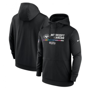 Men's New York Jets 2022 Black Crucial Catch Therma Performance Pullover Hoodie Men's New York Jets 2022 Black Crucial Catch Therma Performance Pullover Hoodie