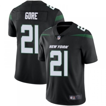 Men's New York Jets #21 Frank Gore Black Vapor Untouchable Limited Stitched Jersey Men's New York Jets #21 Frank Gore Black Vapor Untouchable Limited Stitched Jersey