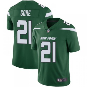 Men's New York Jets #21 Frank Gore Green Vapor Untouchable Limited Stitched Jersey Men's New York Jets #21 Frank Gore Green Vapor Untouchable Limited Stitched Jersey