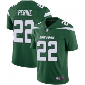 Men's New York Jets #22 La'Mical Perine Green Vapor Untouchable Limited Stitched Jersey Men's New York Jets #22 La'Mical Perine Green Vapor Untouchable Limited Stitched Jersey