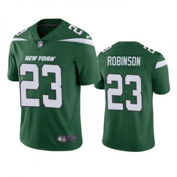 Men's New York Jets #23 James Robinson Green Vapor Untouchable Limited Stitched Jersey Men's New York Jets #23 James Robinson Green Vapor Untouchable Limited Stitched Jersey