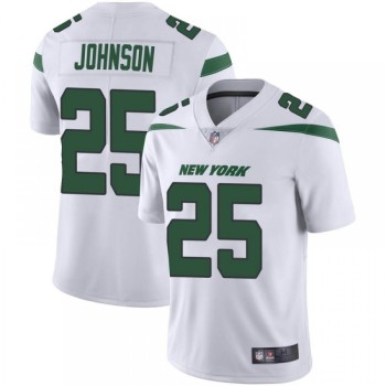 Men's New York Jets #25 Ty Johnson White Vapor Untouchable Limited Stitched Jersey Men's New York Jets #25 Ty Johnson White Vapor Untouchable Limited Stitched Jersey
