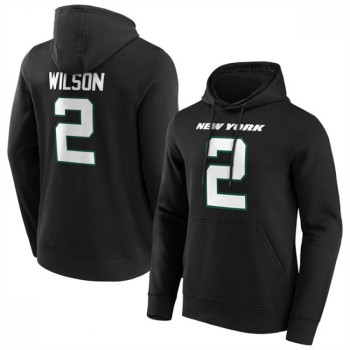 Men's New York Jets #2 Zach Wilson Black Hoodie Men's New York Jets #2 Zach Wilson Black Hoodie
