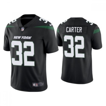 Men's New York Jets #32 Michael Carter 2021 Black Vapor Untouchable Limited Stitched Jersey Men's New York Jets #32 Michael Carter 2021 Black Vapor Untouchable Limited Stitched Jersey