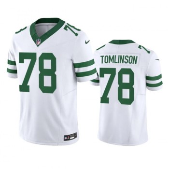Men's New York Jets #78 Laken Tomlinson White 2023 F.U.S.E. Vapor Limited Throwback Stitched Football Jersey Men's New York Jets #78 Laken Tomlinson White 2023 F.U.S.E. Vapor Limited Throwback Stitched Football Jersey