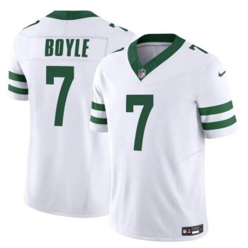 Men's New York Jets #7 Tim Boyle 2023 F.U.S.E. White Throwback Vapor Untouchable Limited Stitched Jersey Men's New York Jets #7 Tim Boyle 2023 F.U.S.E. White Throwback Vapor Untouchable Limited Stitched Jersey