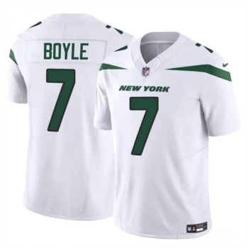 Men's New York Jets #7 Tim Boyle 2023 F.U.S.E. White Vapor Untouchable Limited Stitched Jersey Men's New York Jets #7 Tim Boyle 2023 F.U.S.E. White Vapor Untouchable Limited Stitched Jersey