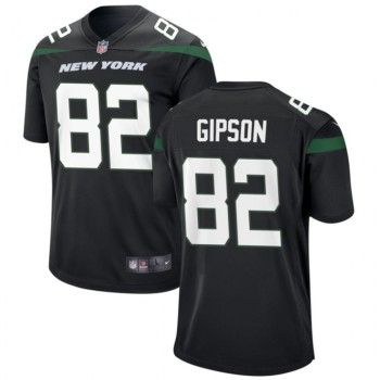 Men's New York Jets #82 Xavier Gipson Black Stitched Jersey Men's New York Jets #82 Xavier Gipson Black Stitched Jersey