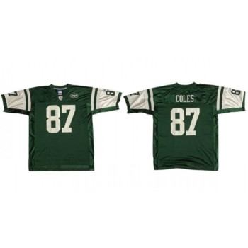 Men's New York Jets #87 Laveranues Coles Green Stitched Jersey Men's New York Jets #87 Laveranues Coles Green Stitched Jersey