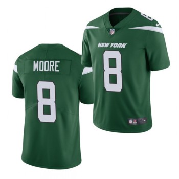 Men's New York Jets #8 Elijah Moore 2021 Green Vapor Untouchable Limited Stitched Jersey Men's New York Jets #8 Elijah Moore 2021 Green Vapor Untouchable Limited Stitched Jersey