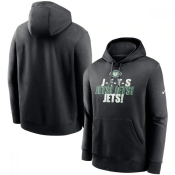 Men's New York Jets Black Fan Gear Local Club Pullover Hoodie Men's New York Jets Black Fan Gear Local Club Pullover Hoodie