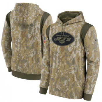 Men's New York Jets Camo 2021 Salute To Service Therma Performance Pullover Hoodie Men's New York Jets Camo 2021 Salute To Service Therma Performance Pullover Hoodie