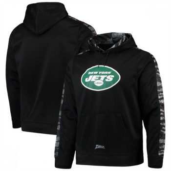 Men's New York Jets Zubaz Black Tonal Oxide Pullover Hoodie Men's New York Jets Zubaz Black Tonal Oxide Pullover Hoodie