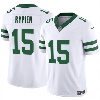 Men's New York Jets #15 Brett Rypien 2023 F.U.S.E. White Throwback Vapor Untouchable Limited Stitched Jersey Men's New York Jets #15 Brett Rypien 2023 F.U.S.E. White Throwback Vapor Untouchable Limited Stitched Jersey